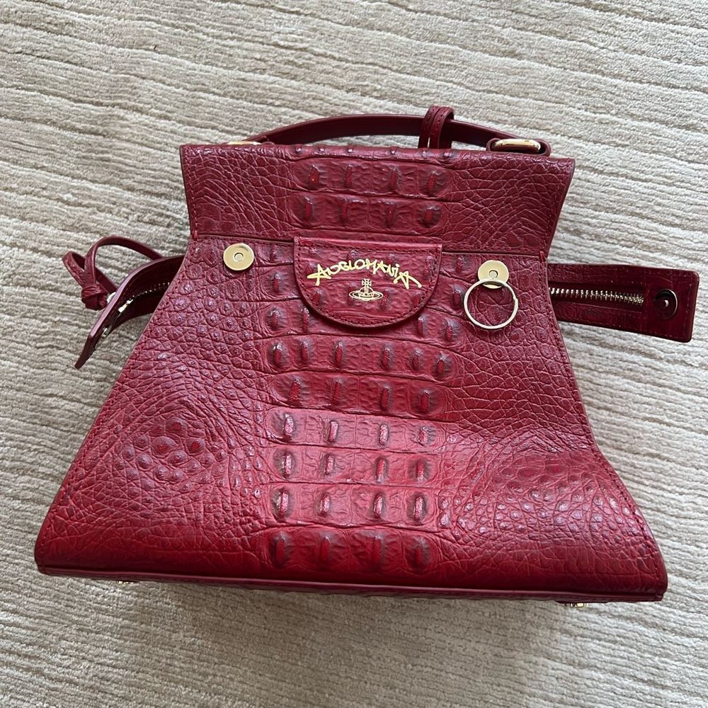 Vivienne Westwood Ostrich Embossed bag with strap